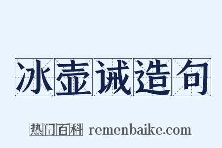 冰壶诫造句是什么意思的图片